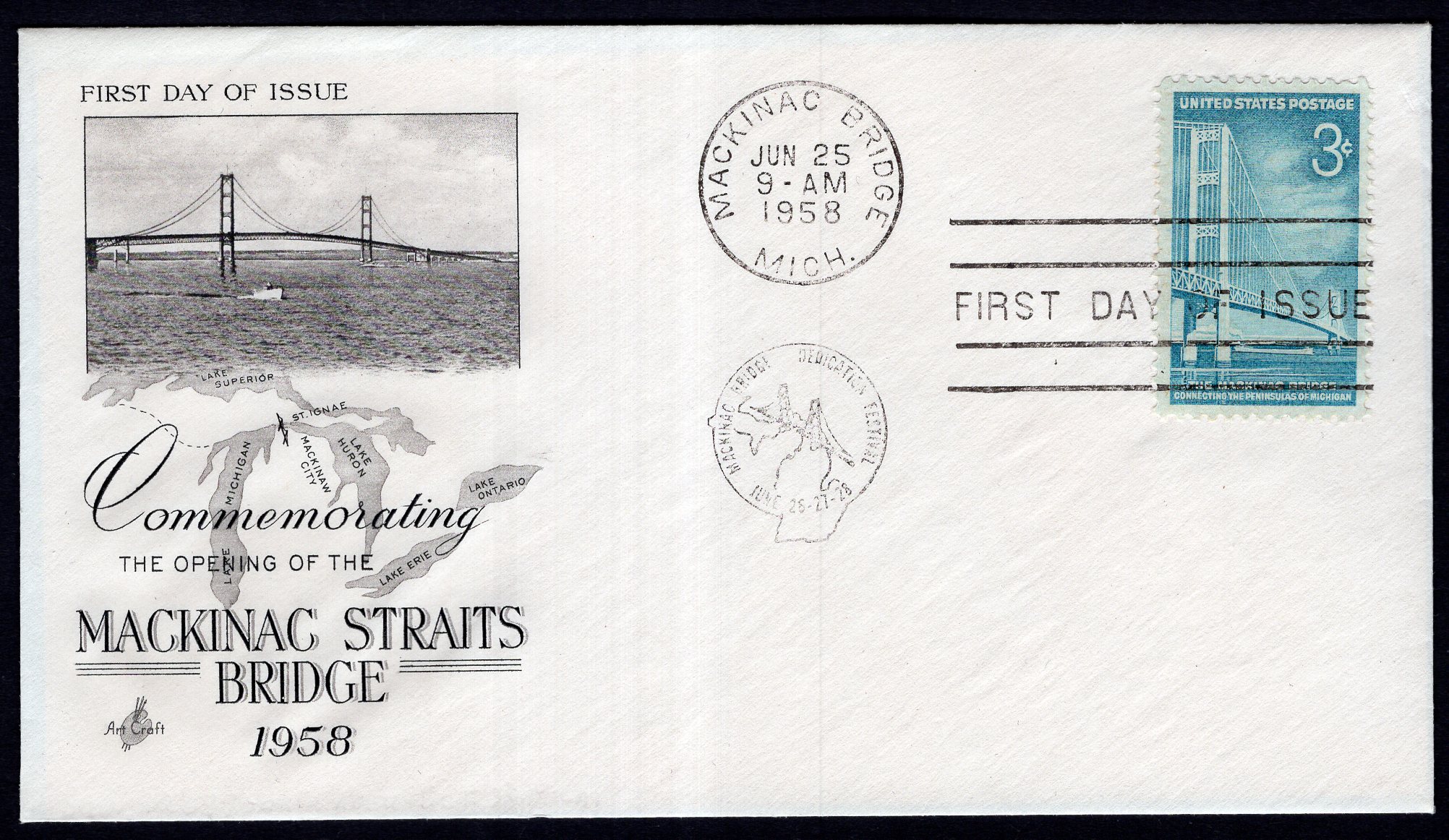 Mackinac Straits Bridge FDC