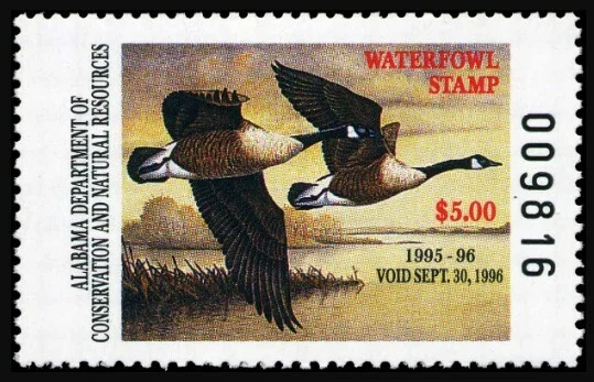 Alabama Waterfowl Stamp 1995